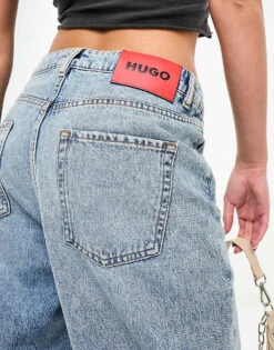 Hugo Red HUGO Gisanna Wide Leg Jeans In Light Wash For Women Light/pastel Blue -HUGO Sales 205033344 3