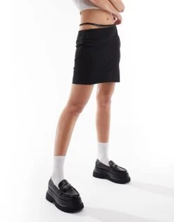 Hugo Red HUGO Ridara Mini Skirt In Black For Women -HUGO Sales 205421815 4