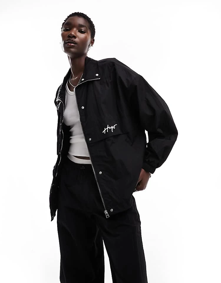 Hugo Red HUGO Filia-1 Shell Jacket In Black For Women 7 Hugo Red HUGO Filia-1 Shell Jacket In Black For Women - Image 5