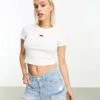 Hugo Red HUGO Deluisa Crop T-shirt In White For Women -HUGO Sales 205421870 1 white