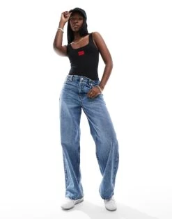 Hugo Red Hugo Bodywear Red Label Bodysuit In Black For Women -HUGO Sales 205435293 4