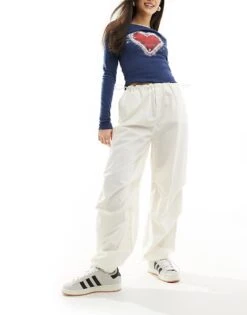 HUGO BLUE Parachute Trousers In White For Women Open White 13 HUGO BLUE Parachute Trousers In White For Women Open White -HUGO Sales 205860670 1 openwhite 1
