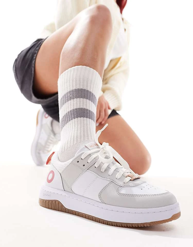 HUGO RED Kilian Trainers In White For Women Light/pastel Grey 7 HUGO RED Kilian Trainers In White For Women Light/pastel Grey - Image 5