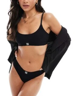 Hugo Red Hugo Bodywear Rib Bralette In Black For Women -HUGO Sales 206599370 1 black 1