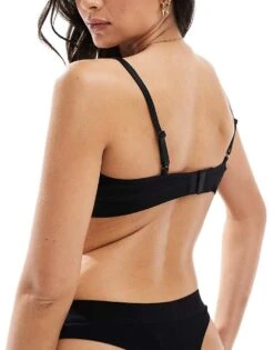 Hugo Red Hugo Bodywear Rib Bralette In Black For Women -HUGO Sales 206599370 2