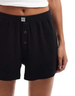 Hugo Red Hugo Bodywear Luna Shorts In Black For Women -HUGO Sales 206599381 5