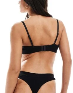 Hugo Red Hugo Bodywear Rib Thong In Black For Women 8 Hugo Red Hugo Bodywear Rib Thong In Black For Women -HUGO Sales 206599439 2