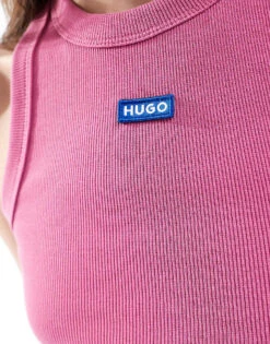 HUGO Blue Baby Tank In Pink For Women Medium Pink -HUGO Sales 206773141 4
