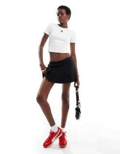 HUGO Red Cropped Baby T-shirt In White For Women -HUGO Sales 206773229 3