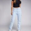 HUGO Blue Noe Mom Jeans In Light Blue For Women Turquoise/aqua -HUGO Sales 206773238 1 turquoiseaqua