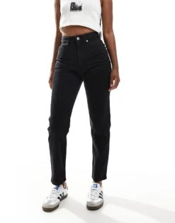 HUGO Blue Noe Mom Jeans In Black For Women -HUGO Sales 206773255 1 black 1