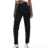 HUGO Blue Noe Mom Jeans In Black For Women -HUGO Sales 206773255 1 black