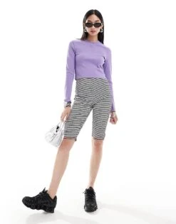 HUGO Red Long Sleeve Baby T-shirt In Purple For Women Open Purple -HUGO Sales 206773274 4