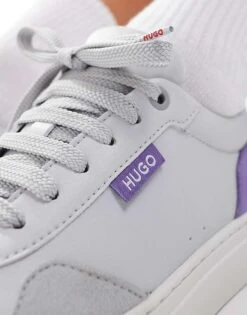 HUGO Red Morrie Tenn Trainers In Grey For Women Open Grey 11 HUGO Red Morrie Tenn Trainers In Grey For Women Open Grey -HUGO Sales 206773627 4