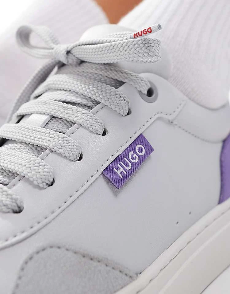 HUGO Red Morrie Tenn Trainers In Grey For Women Open Grey 6 HUGO Red Morrie Tenn Trainers In Grey For Women Open Grey - Image 4