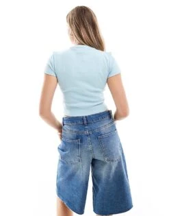 HUGO Blue Baby Tee In Blue For Women Open Blue -HUGO Sales 206773714 4