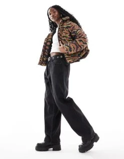 HUGO Red Florita Puffer Jacket In Tiger Print For Women Multi