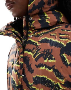 HUGO Red Florita Puffer Jacket In Tiger Print For Women Multi -HUGO Sales 206889053 3