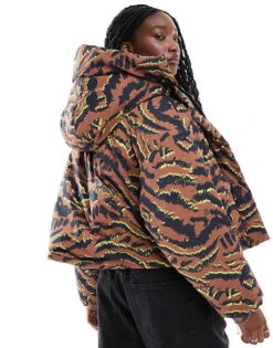 HUGO Red Florita Puffer Jacket In Tiger Print For Women Multi -HUGO Sales 206889053 4