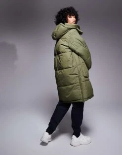 HUGO Blue Flavia Longline Puffer Jacket In Dark Green For Women 9 HUGO Blue Flavia Longline Puffer Jacket In Dark Green For Women -HUGO Sales 206889054 3