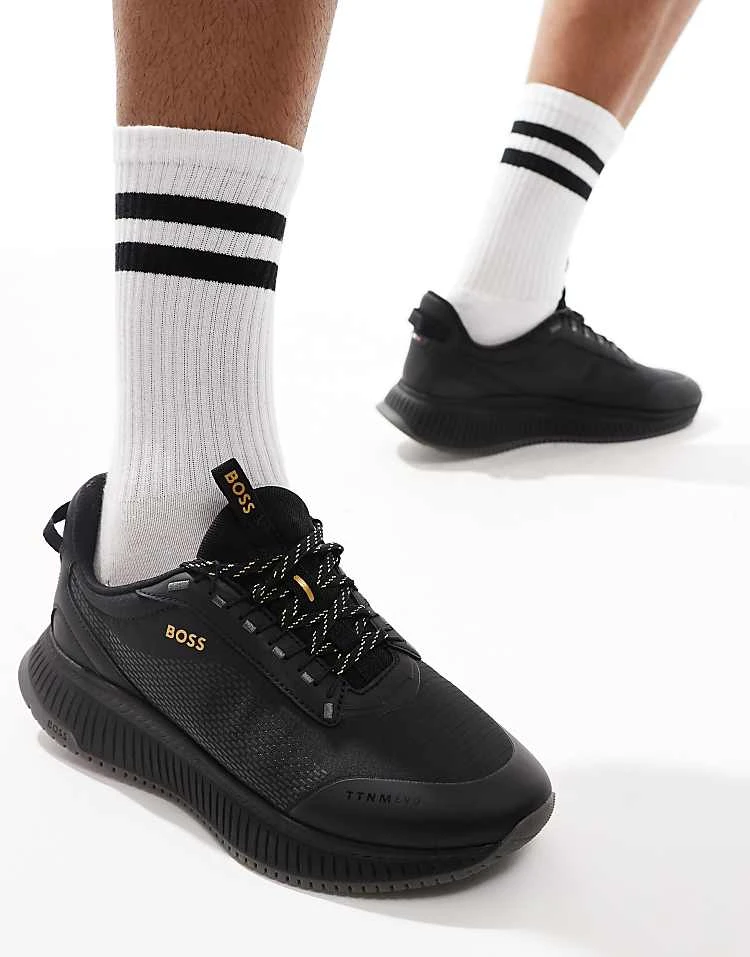 BOSS By Hugo Boss BOSS Ttnm Evo Runner Trainers In Black For Women 4 BOSS By Hugo Boss BOSS Ttnm Evo Runner Trainers In Black For Women - Image 3