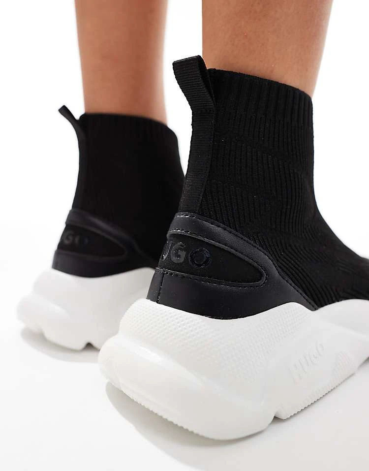 HUGO Red Leon Hito Sock Trainers In Black And White For Women 5 HUGO Red Leon Hito Sock Trainers In Black And White For Women - Image 3