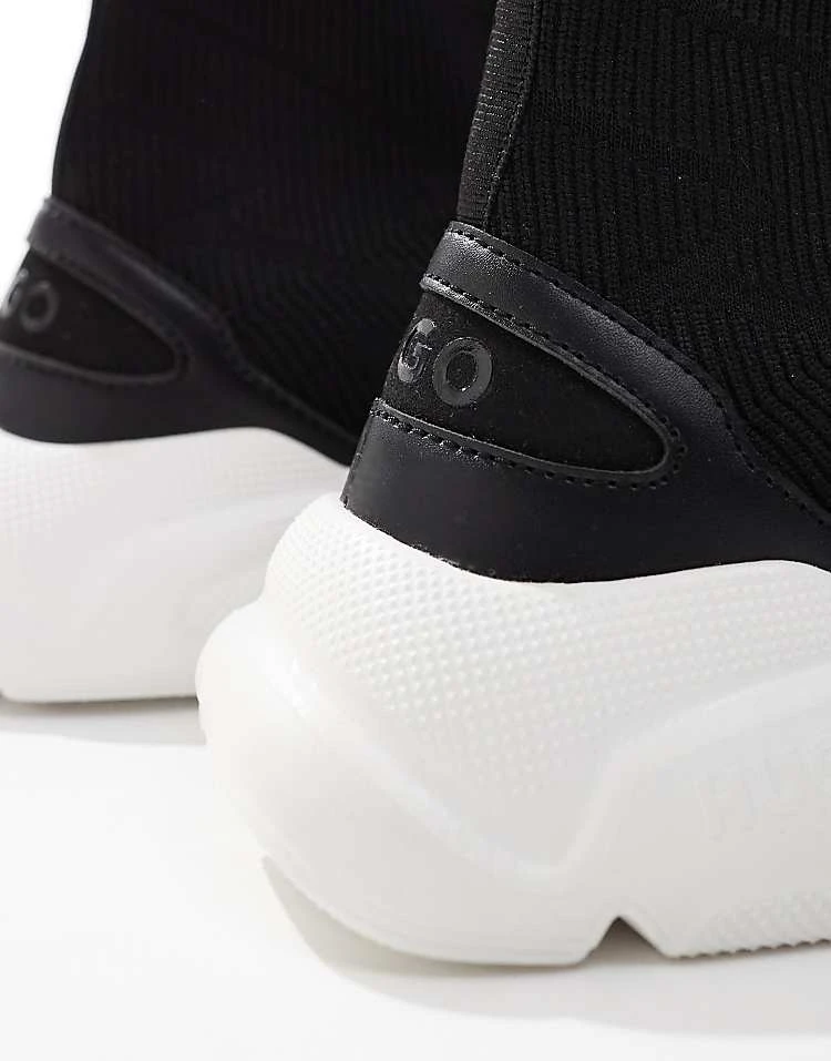 HUGO Red Leon Hito Sock Trainers In Black And White For Women 7 HUGO Red Leon Hito Sock Trainers In Black And White For Women - Image 5