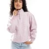 HUGO Blue Dantasia Half Zip Sweatshirt In Pink With All Over Print For Women Purple -HUGO Sales 206889235 1 purple