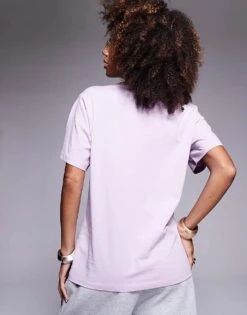 HUGO Blue Vintage Oversized T-shirt In Pink For Women Purple -HUGO Sales 206889595 3