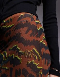 HUGO Red Nataris Maxi Skirt In Tiger Print For Women Multi -HUGO Sales 206889668 3