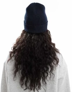 BOSS By Hugo Boss BOSS Asic Fisherman Beanie In Navy With White Logo For Women -HUGO Sales 206889685 3
