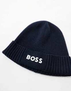 BOSS By Hugo Boss BOSS Asic Fisherman Beanie In Navy With White Logo For Women -HUGO Sales 206889685 4