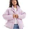 HUGO Blue Falena Puffer Jacket In Pink With All Over Print For Women Purple -HUGO Sales 206889903 1 purple