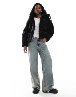 HUGO Red Florita Puffer Jacket In Black Shine For Women -HUGO Sales 206889919 1 black 1