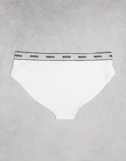 Hugo Red HUGO Bodywear 3 Pack Briefs In White With Logo Waistband For Women -HUGO Sales 206890300 3