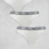 Hugo Red HUGO Bodywear 3 Pack Thongs In White With Logo Waistband For Women -HUGO Sales 206890307 1 white
