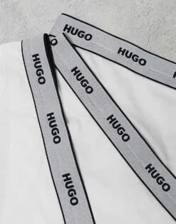 Hugo Red HUGO Bodywear 3 Pack Thongs In White With Logo Waistband For Women -HUGO Sales 206890307 3