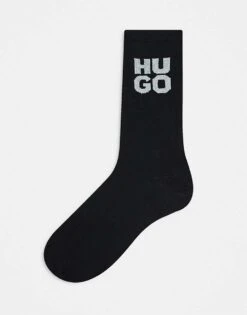 Hugo Red HUGO Bodywear 2 Pack Giftset Socks In Black With Glitter Logo For Women -HUGO Sales 206890419 1 black 1