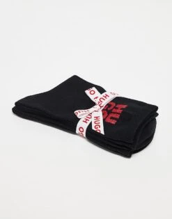 Hugo Red HUGO Bodywear 2 Pack Giftset Socks In Black With Glitter Logo For Women -HUGO Sales 206890419 4