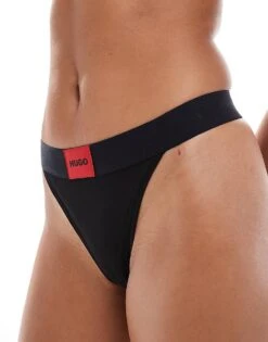 Hugo Red HUGO Bodywear Red Label Thong In Black For Women -HUGO Sales 206890551 2