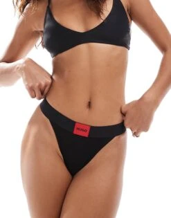 Hugo Red HUGO Bodywear Red Label Thong In Black For Women -HUGO Sales 206890551 3