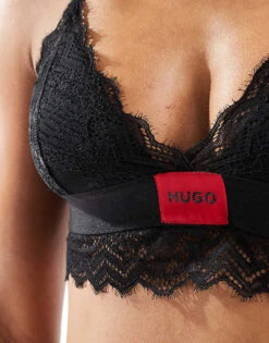 Hugo Red HUGO Bodywear Red Label Triangle Padded Bra In Black For Women -HUGO Sales 206890571 3
