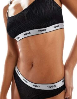 Hugo Red HUGO Bodywear Lace Bralette And Thong Giftset In Black For Women 10 Hugo Red HUGO Bodywear Lace Bralette And Thong Giftset In Black For Women -HUGO Sales 206890662 4