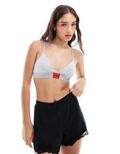 Hugo Red HUGO Bodywear Red Label Triangle Bra In Grey For Women -HUGO Sales 206890858 3