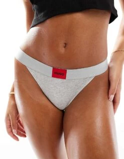 Hugo Red HUGO Bodywear Red Label Thong In Grey For Women -HUGO Sales 206890863 4