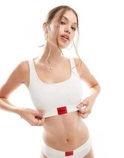 Hugo Red HUGO Bodywear Red Label Bralette In White For Women