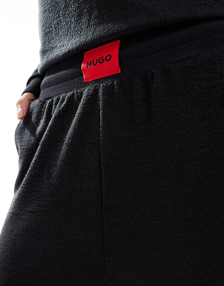 Hugo Red HUGO Bodywear Co-ord Snoozie Joggers Black Teddy Fleece For Women 5 Hugo Red HUGO Bodywear Co-ord Snoozie Joggers Black Teddy Fleece For Women - Image 3
