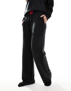 Hugo Red HUGO Bodywear Co-ord Snoozie Joggers Black Teddy Fleece For Women 11 Hugo Red HUGO Bodywear Co-ord Snoozie Joggers Black Teddy Fleece For Women -HUGO Sales 206891004 4