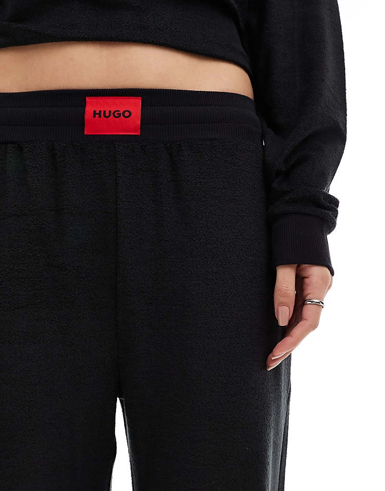 Hugo Red HUGO Bodywear Co-ord Snoozie Joggers Black Teddy Fleece For Women 7 Hugo Red HUGO Bodywear Co-ord Snoozie Joggers Black Teddy Fleece For Women - Image 5