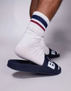 Hugo Red BOSS Aryeh Sliders In Avy For Women Navy -HUGO Sales 207066069 3